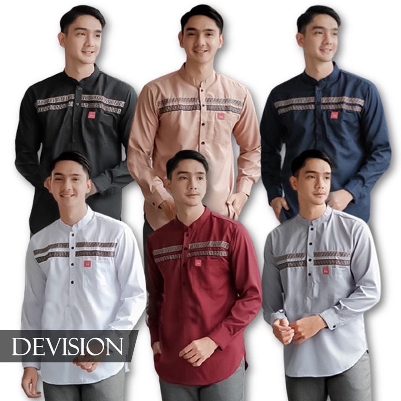 Baju Koko Kurta Dewasa Lengan Panjang Material Catton Adem Serap Keringat