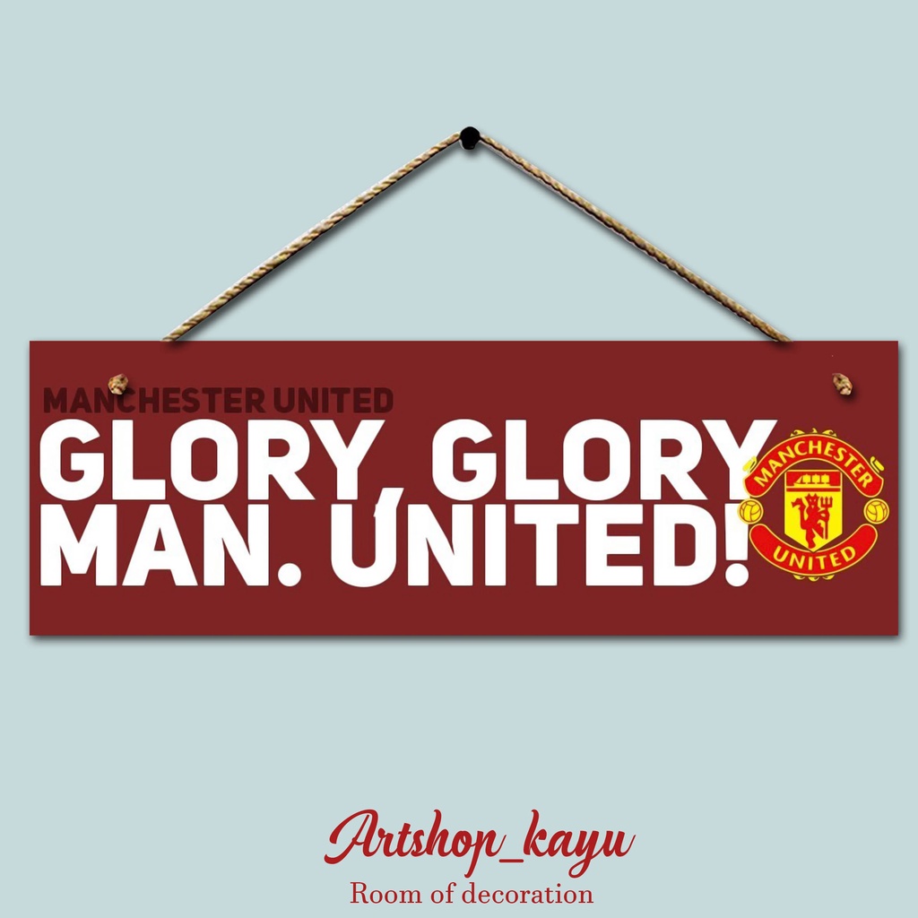 Hiasan DINDING pintu pajangan pintu shabby walldecor poster kayu. pajangan rumah dekorasi MANCHESTER UNITED