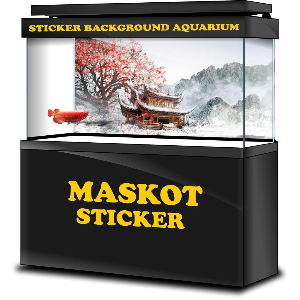 STICKER AQUARIUM, STIKER AKUARIUM, AQUASCAPE,  STIKER KACA AQUARIUM, STIKER BACKGROUND AQUARIUM, STI