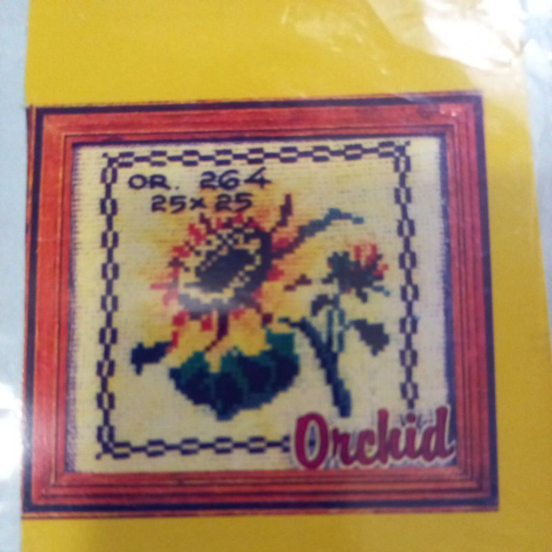 KRISTIK KRUISTIK SULAM 1 SET CROSS STITCH ORCHID OR 264