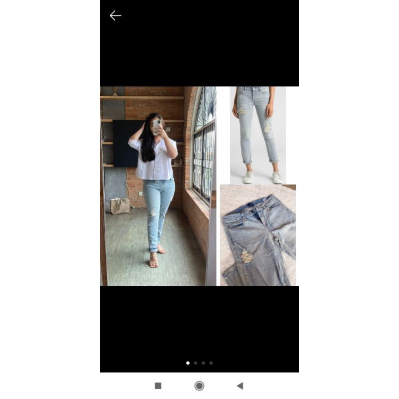 GAP Girlfriend Ripped Jeans