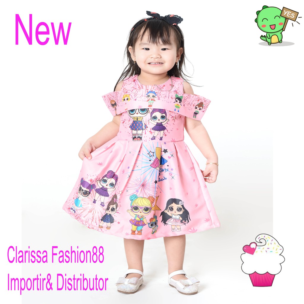 Dress Anak Sabrina Bahan Satin Bridal Dress anak LOL Dress Anak Sabrina Bahan Satin Bridal Dress anak LOL