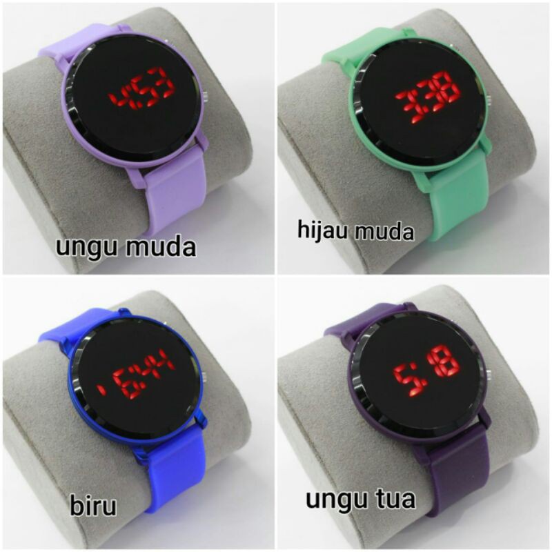 [SS-✅COD] JAM TANGAN PRIA/WANITA LED WATCH STRAP RUBBER DIGITAL LD-15 CASE BULAT