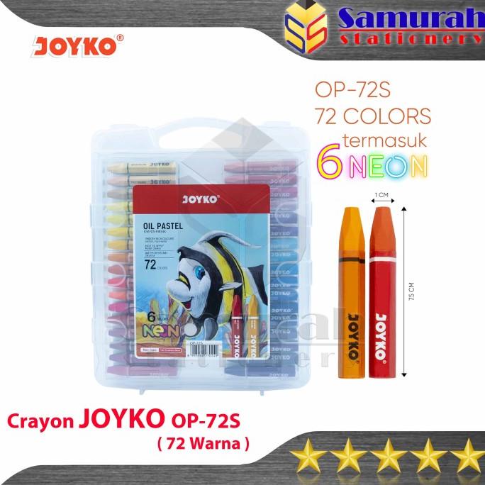 

(BISA COD) Crayon Joyko 72 Warna Neon / Oil Pastel OP-72S / Krayon Minyak 72W BERKUALITAS Kode 749