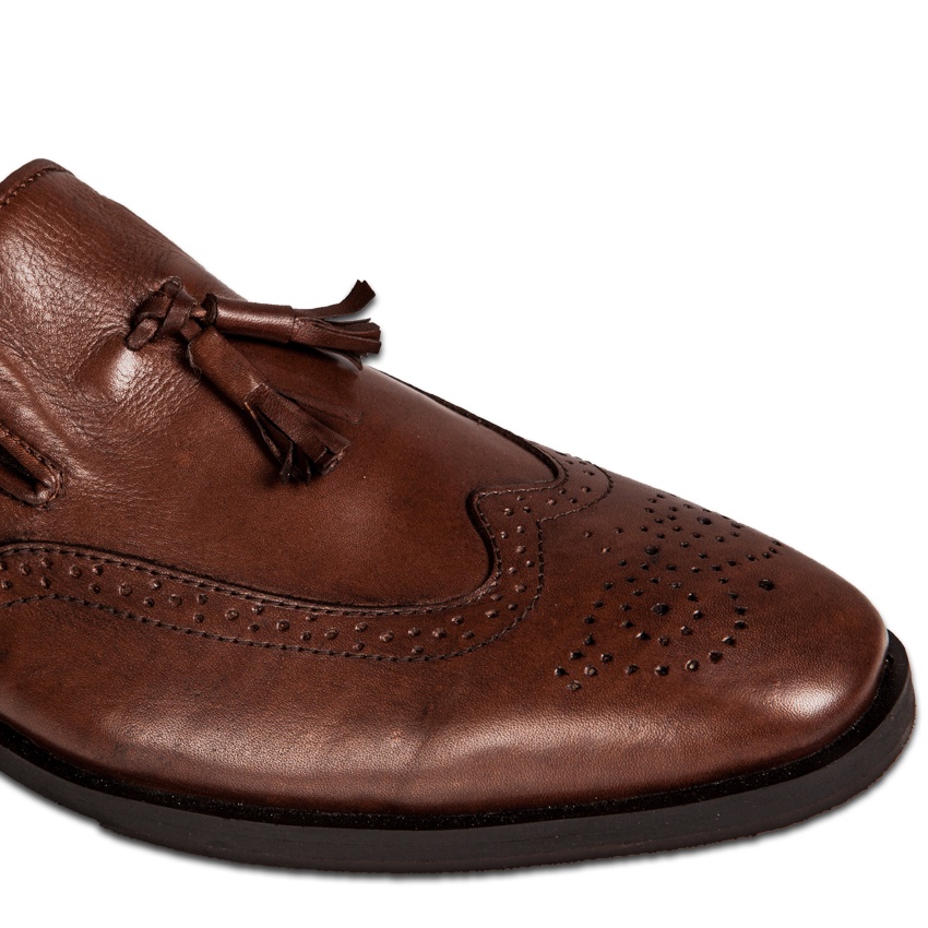 Lobb Tassel Brogues Brown