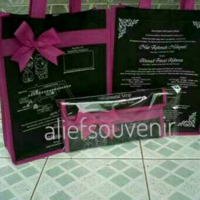 

Tas souvenir pernikahan spunbound murah/tas undangan pernikahan