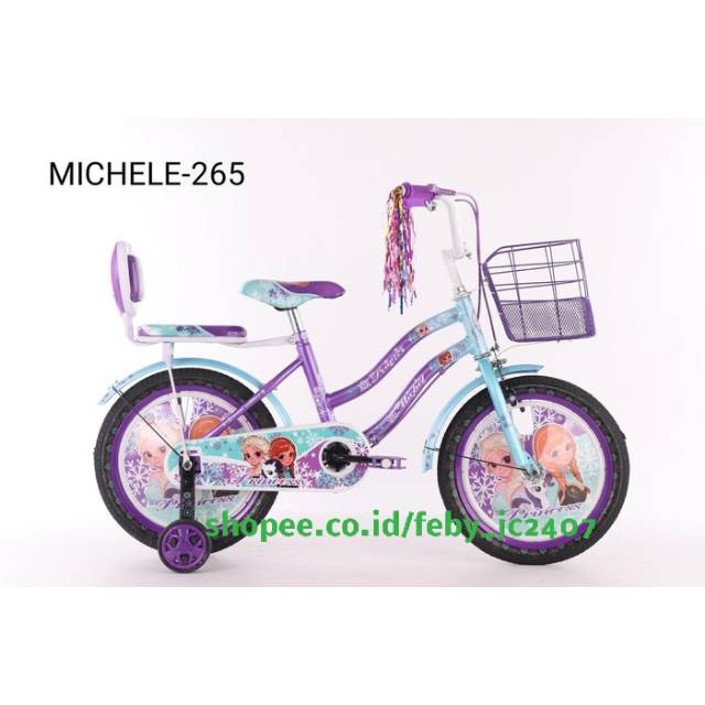 SEPEDA ANAK PEREMPUAN UK 18 inch PRINCESS FROZEN PONY ELSA
