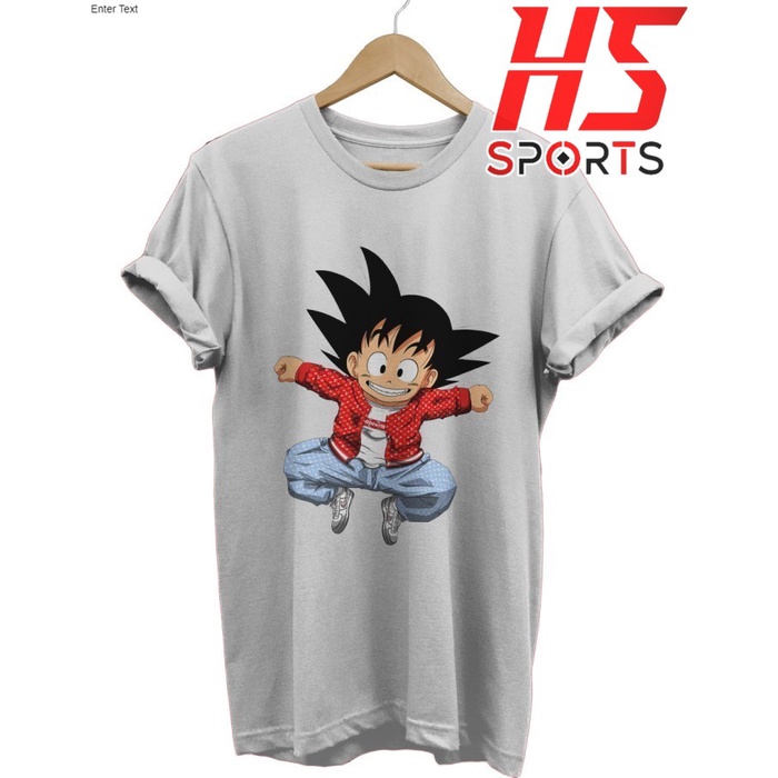 KAOS - BAJU DRAGONBALL GOKU LOMPAT - TSHIRT GOKU JUMP ANAK