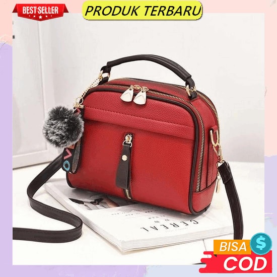 Tas Slempang Canvas Sling Bag Kain / Tas Kain. Mini Branded Bermerk Remaja Merk Import Artis Maybags