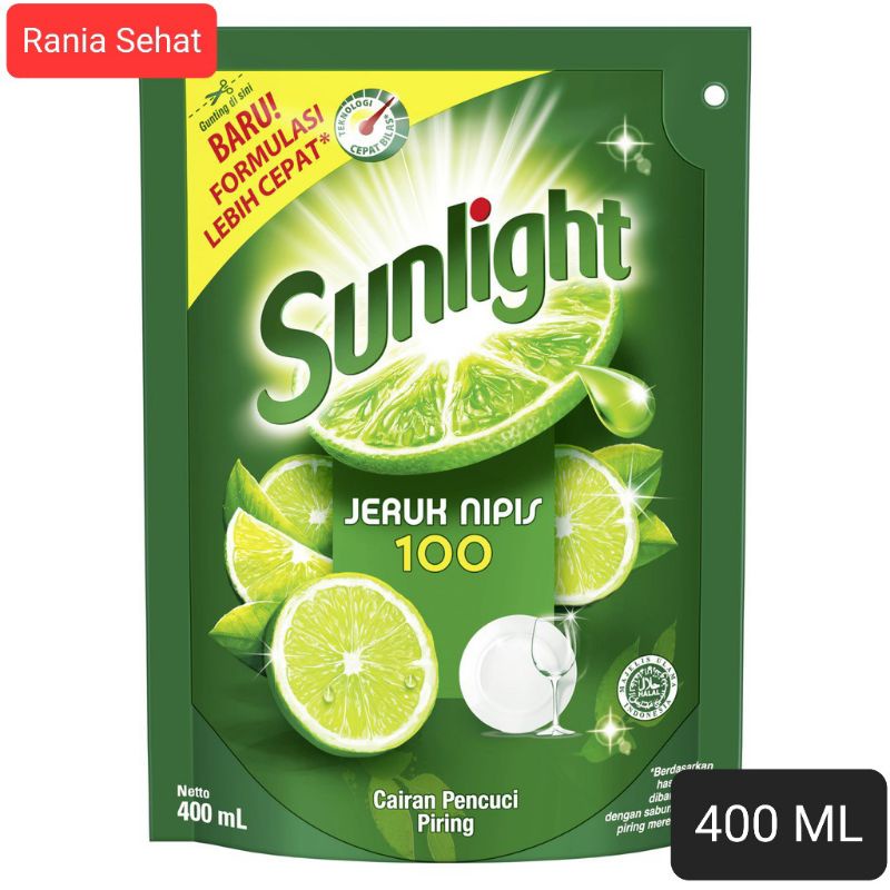 SUNLIGHT Sabun Cuci Piring Jeruk Nipis Refill 460ml / 510ml