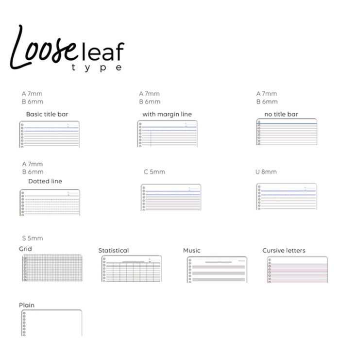 

Loose Leaf Refill B5 For Pencil Campus Kokuyo - 836Bn 6 Mm 060