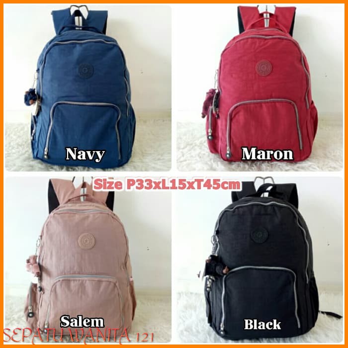 Premium Tas Ransel Cewek Pergi Kuliah Warna Cerah Light Soft Pink Gosh Mk Tas M NEW PRODUCTS V1A