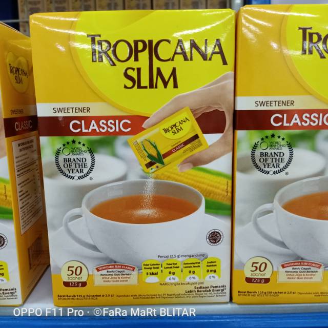 

GULA TROPICANA SLIM SWEETENER ISI 50 sachet