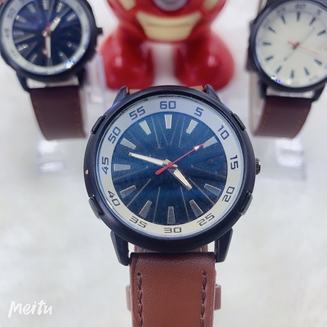 [HARGA GROSIR] JAM TANGAN PRIA MURAH READY 5 WARNA HARGA SATUAN KULIT FASHION MURAH  ANALOG M05