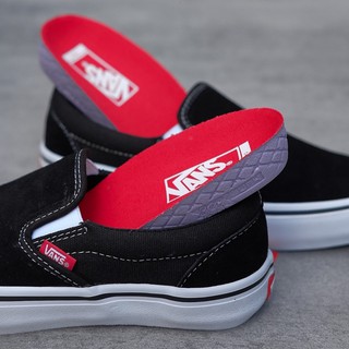 Jual Vans Slip on Pro Black White Pop Cush Insole | Shopee Indonesia