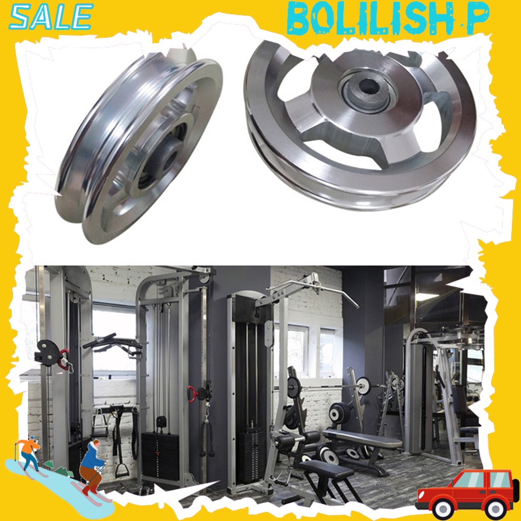 [Jianxin] Pulley Wheel Smooth Surface Easy to Replace Replacement Aluminium Alloy Bearing Pulley Wheel for Fitness Equipment