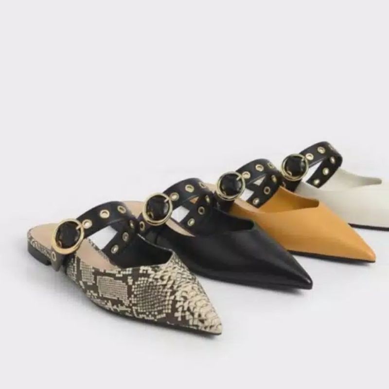 FLAT SHOES WANITA CHARLES&KEITH ) SEPATU FLAT BRANDED IMPORT ORIGINAL