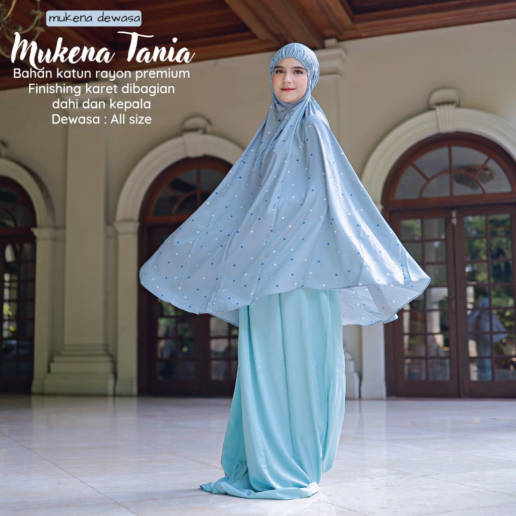 Termurah!! Mukena Dewasa Tania Mukena Jumbo Motif Bahan Katun Rayon Premium Nyaman Dipakai | Bisa Cod