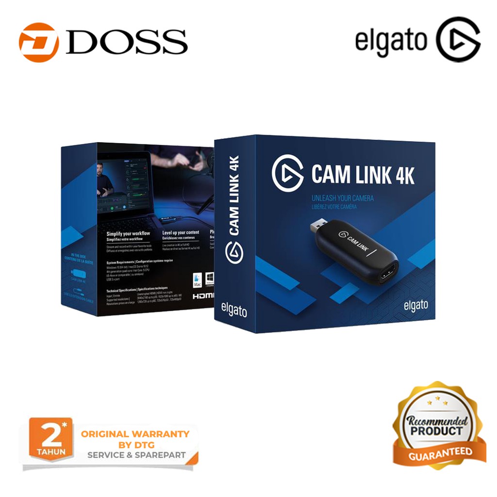 Elgato Cam Link 4k Broadcast Live Streaming Record Shopee Indonesia