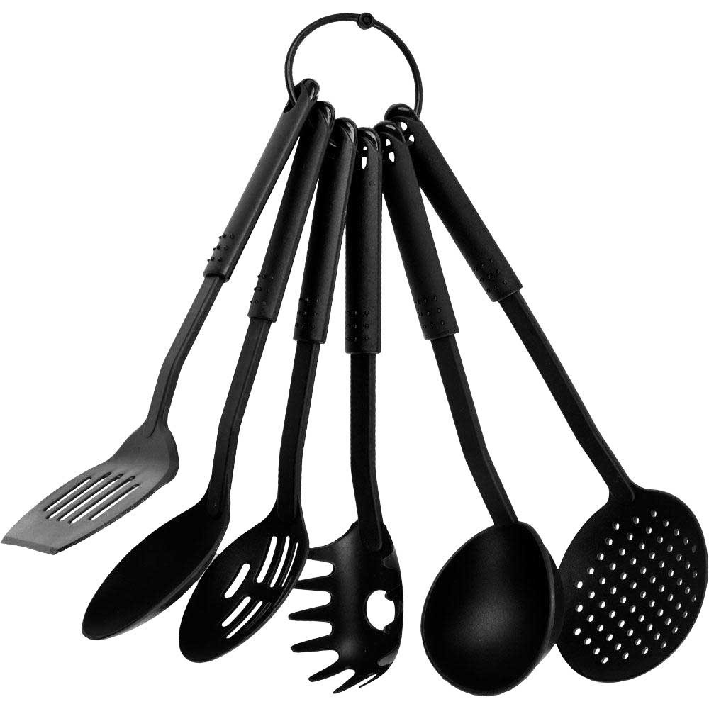 Kitchen Tools set HITAM warna 6 Pcs