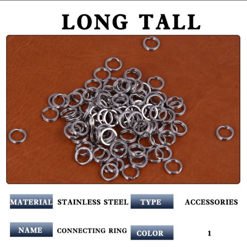 split ring isi 100pcs untuk frog / minow / metal jig