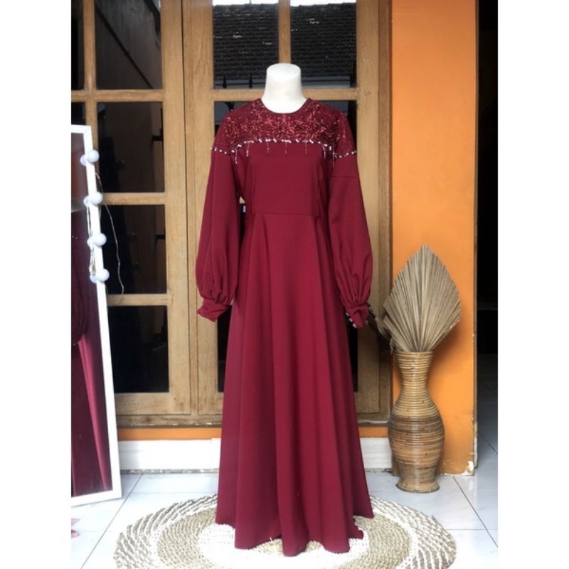 ROSSE DRESS - GAUN MUSLIMAH - GAUN UNTUK PESTA - GAUN PESTA BUSUI - GAUN PESTA BUMIL - GAUN MUSLIMAH BUMIL - GAUN TERLARIS - GAUN TERBARU - GAUN WUDHU FRENDLY GAUN BUSUI FRENDLY - DRESS PESTA - DRESS PREMIUM