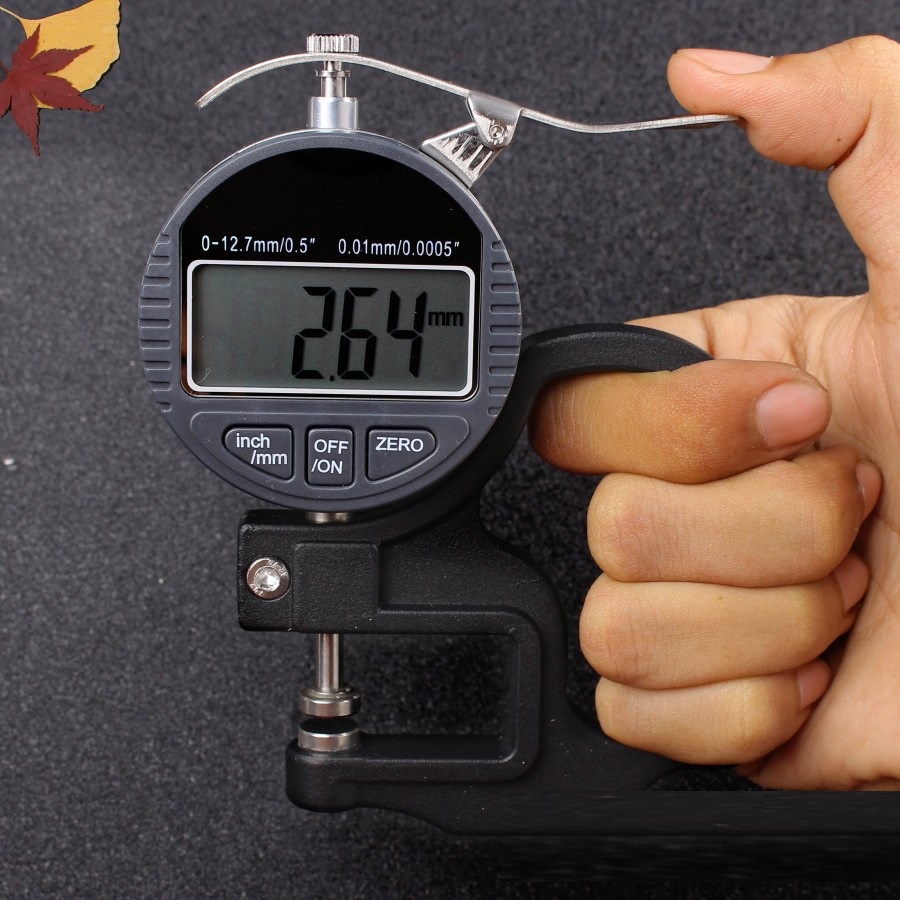 TKG-002 Alat Pengukur Ketebalan Thickness Gauge Digital Ukur Logam Plastik Kertas Plat 0-12.7mm 0.000 inch / 0.01 mm Micrometer Tester Milimeter