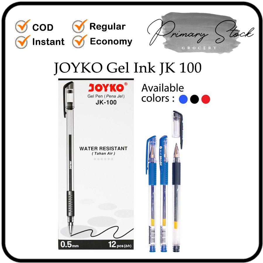 

Pulpen Joyko Gel JK-100 0.5mm Bulpen Ballpoint JOYKO GEL