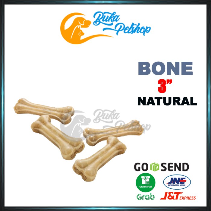 Tulang Anjing Press Bone 3&quot; Natural Ecer