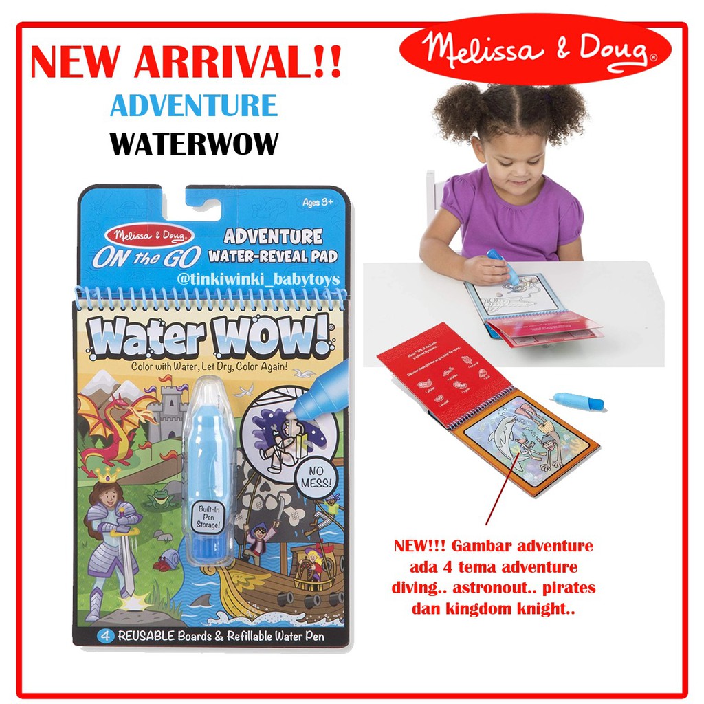 Melissa and Doug Water WOW waterwow Buku Mewarnai Coloring Book