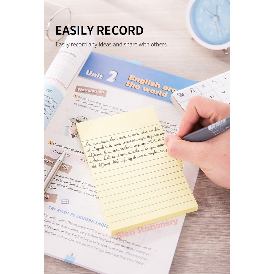 

HJK Deli To do notes Sticky notes Memo tempel garis Pad notes Kertas memo garis