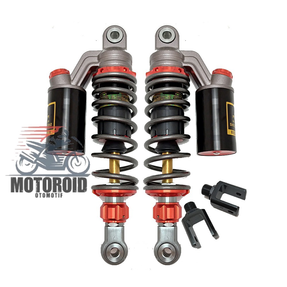 SHOCK BREAKER DUAL TABUNG ATAS SHOCK FASTBIKES BEBEK UNIVERSAL TIANG AS GOLD