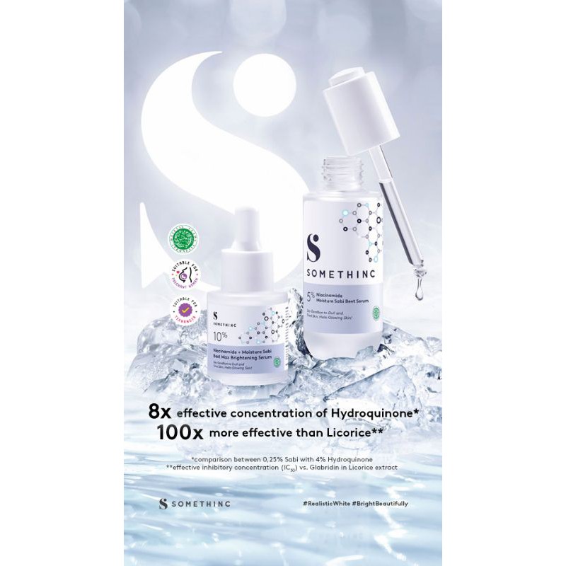 SOMETHINC  Serum Wajah 10% Niacinamide + Moisture Sabi Beet Max Brightening Serum 20 ml 40 ml 10 ml