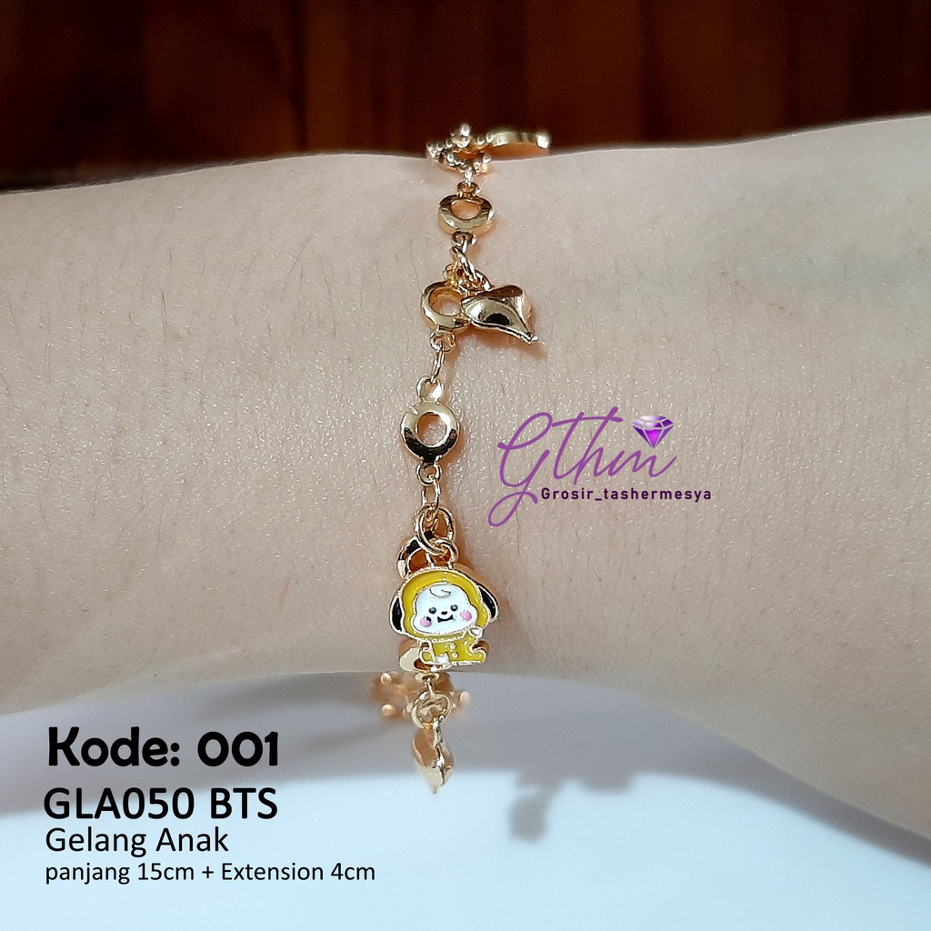 Gelang BTS anak-anak dan remaja perhiasan fashion import kualitas premium anti karat gla050