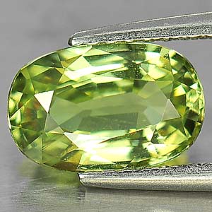 GHI Certified VVS Oval Unheated Untreated Natural Yellowish Green Chrysoberyl 1.87Ct CB001