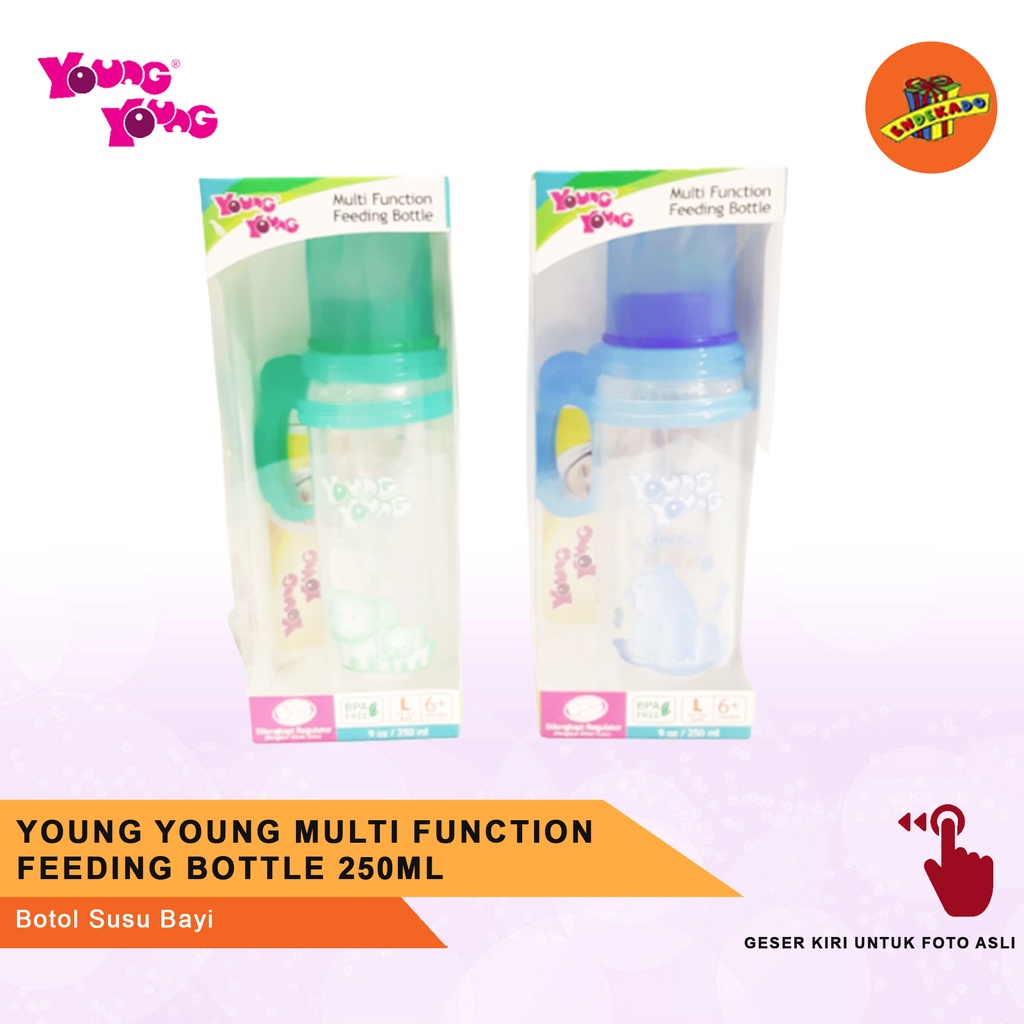 YOUNG YOUNG MULTI FUNCTION FEEDING BOTTLE 250ML - Botol Susu Bayi