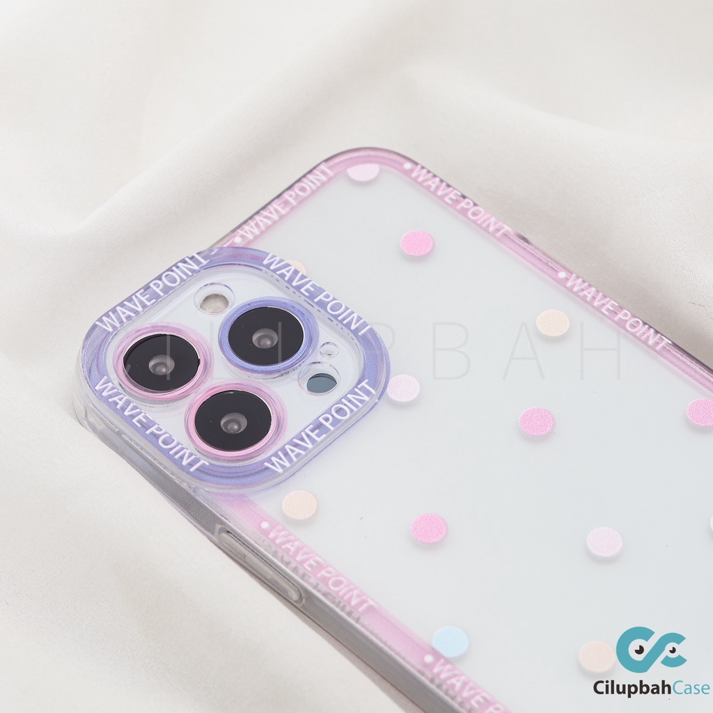 Clear Softcase Big &amp; Little Polkadot Full Lens Cover For iPhone 7 8 SE 7+ 8+ X XR XS MAX 11 12 13 MINI PRO MAX