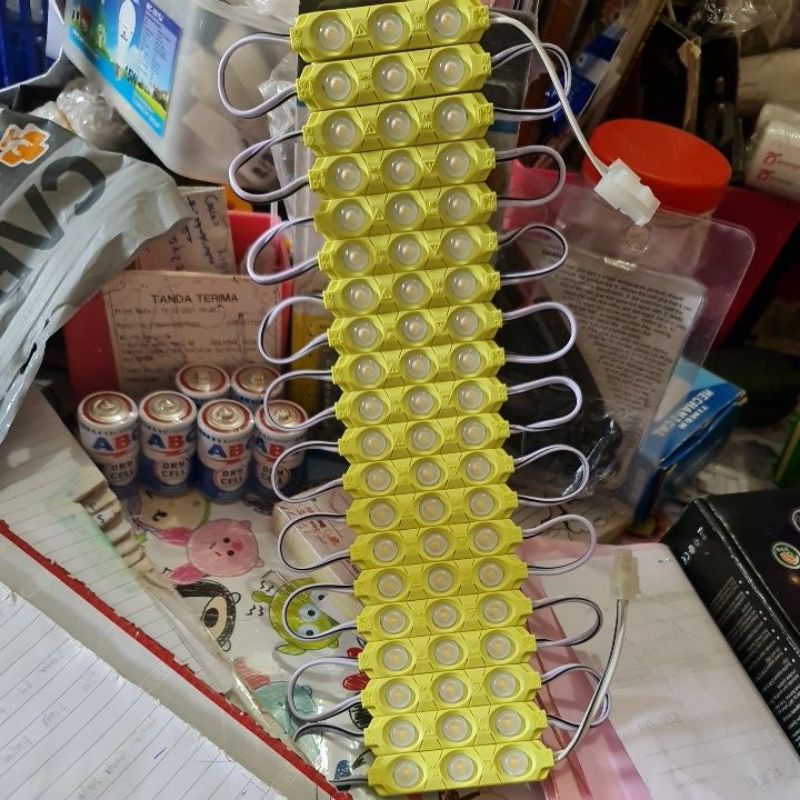 lampu led modul strip 3 mata 220 Volt AC Langsung Listrik Rumah
