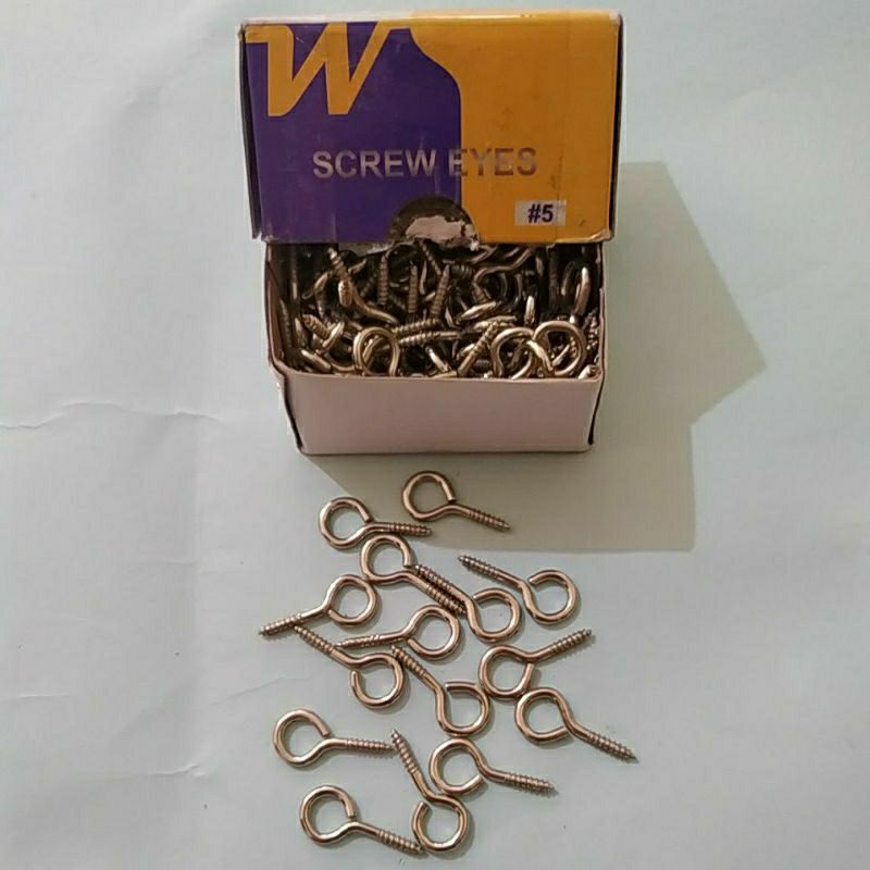 Skrup Gantung Tutup no 5/ Screw Eyes Werkline isi 5 pcs