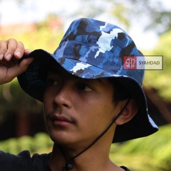 Topi rimba polos pria wanita outdoor topi gunung tali distro