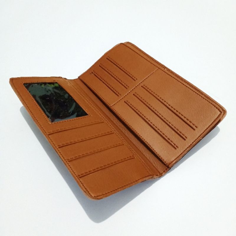 Promo termurah !! Dompet pria panjang bahan sintetis AMt02 pj//levis's coklat tua kancing