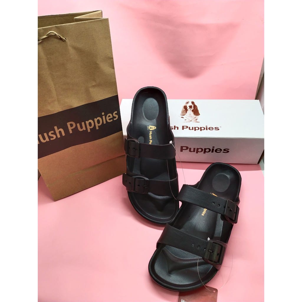 Sandal Slipon Sandal Pria Strap Sendal Cowok Hush Puppies Sandal Slop Polos Terbaru