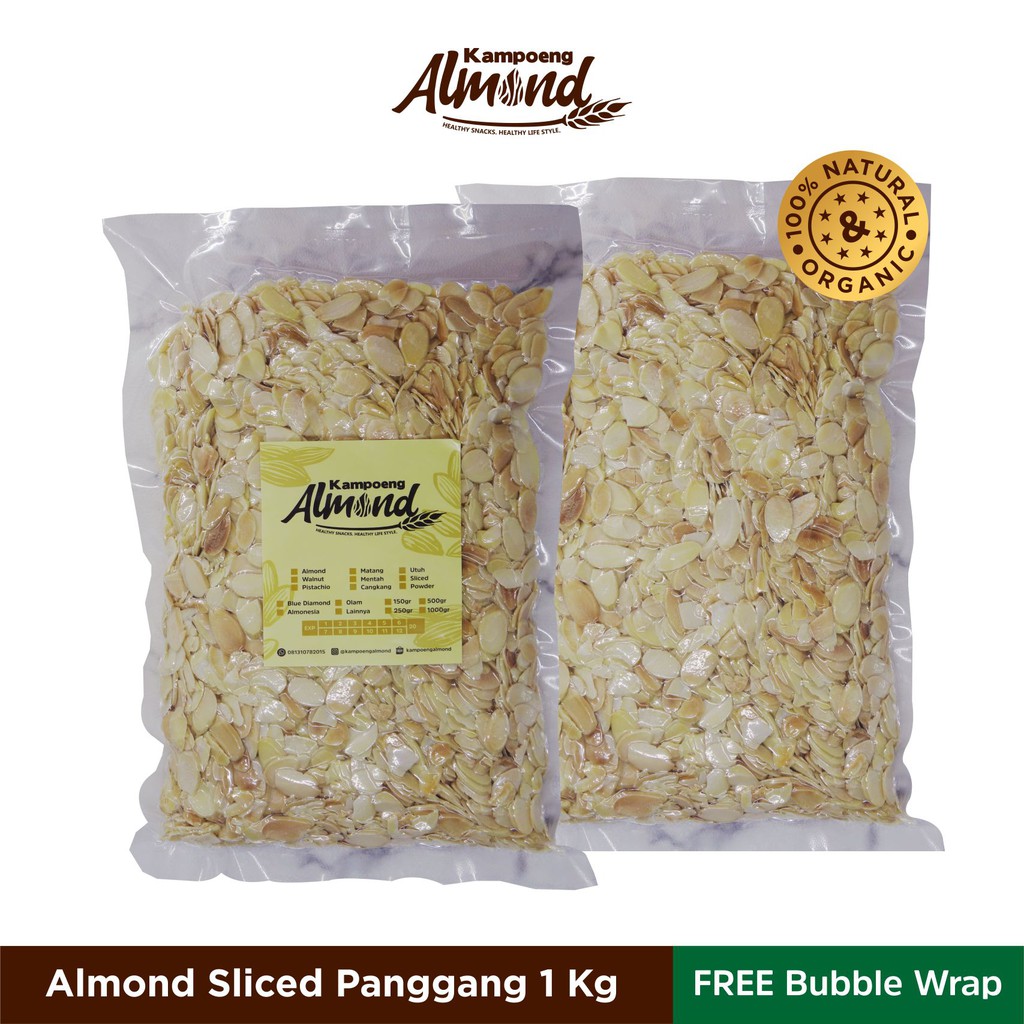 

Kacang Almond Slice Panggang (Roasted ) Uk. 1 KG