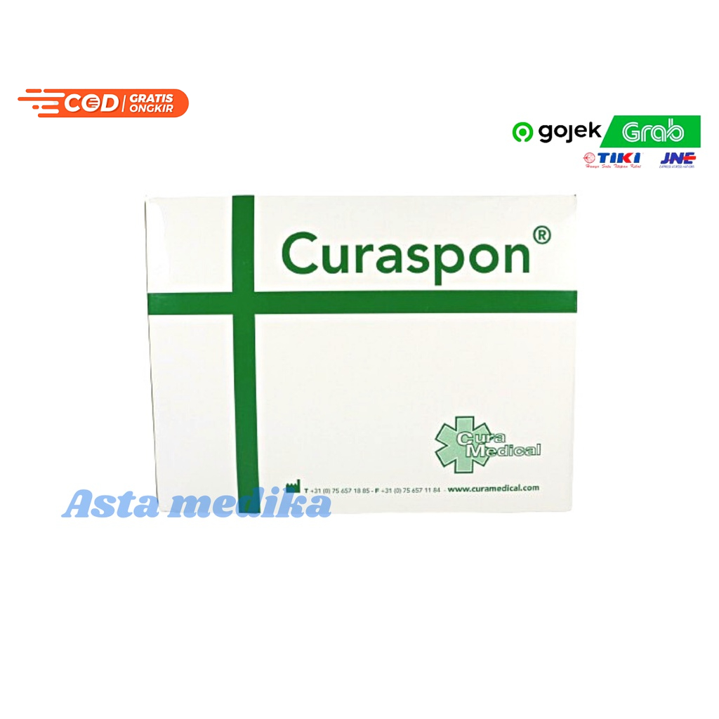 Curaspon Standard 80mm x 50mm x10 mm Spon Penutup Luka Infeksi