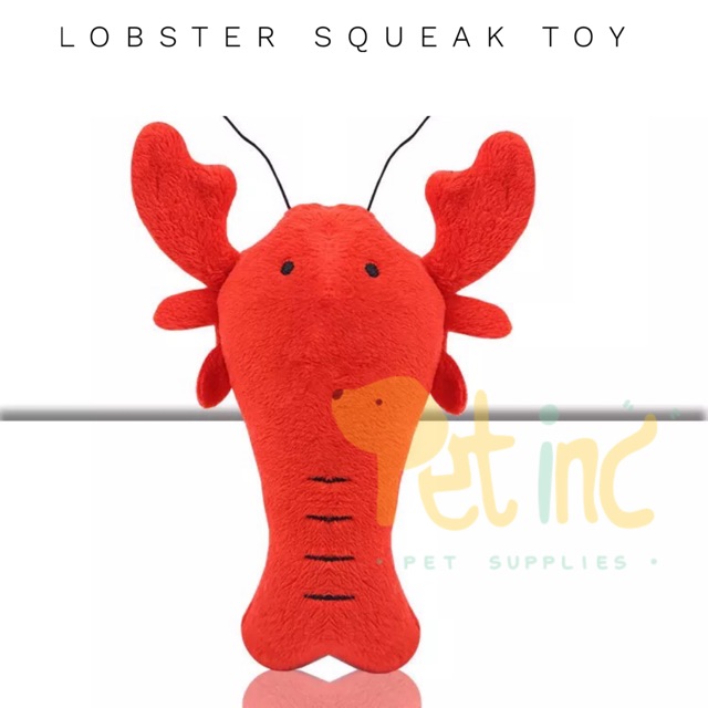 Pet toy lobster squeak