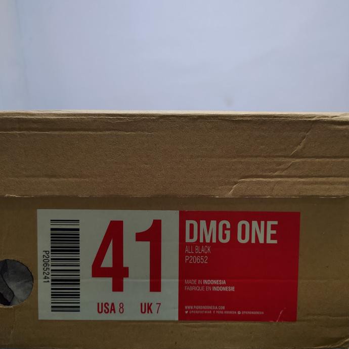 Piero Dmg One All Black Original | P20652 | Sepatu Lari/Sneakers Pria - 39 Yolasintiashop