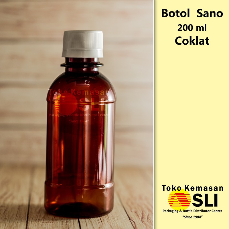 Botol Sano 200 ml Coklat | Kemasan Package Botol minuman