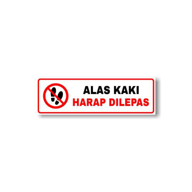 Sticker Sticker Musholla Tempat Wudhu Batas Suci-Alas kaki dilepas