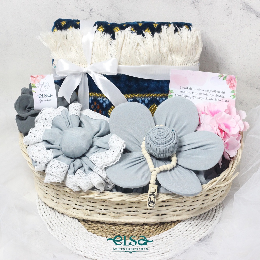 Paket Seserahan Mukena Calma Mahar Pernikahan Mukenah Hias Premium Set Perlengkapan Alat Sholat Akad