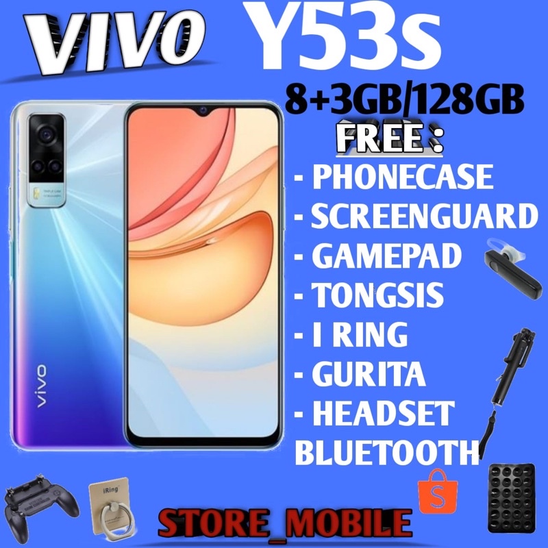 VIVO Y53S 8/128 NFC ( 8GB + 3GB ) 11GB/128GB RAM 11GB ROM 128GB GARANSI RESMI